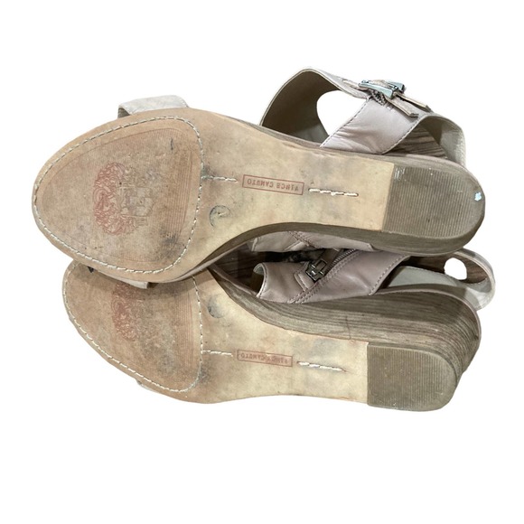 Vince Camuto Lyssia Wedge beige‎ leather sandals size 10M - Picture 8 of 8